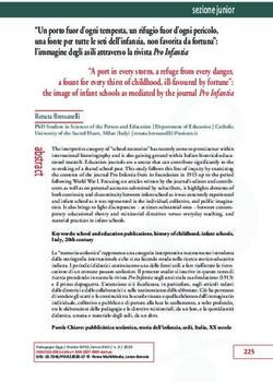 Sezione junior - abstract