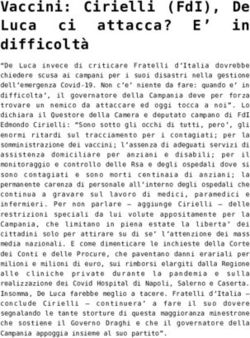 VACCINI: CIRIELLI (FDI), DE LUCA CI ATTACCA? E' IN DIFFICOLT&Agrave;