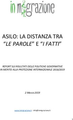 ASILO: LA DISTANZA TRA "LE PAROLE" E "I FATTI" - REPORT SUI RISULTATI DELLE POLITICHE GOVERNATIVE IN MERITO ALLA PROTEZIONE INTERNAZIONALE ...