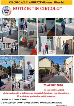 NOTIZIE "IN CIRCOLO" CIRCOLO ACLI LAMBRATE Giovanni Bianchi - ACLI Milano