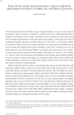 DALLA PITTURA MURALE ALL'OLIO EMPLASTICO: SVILUPPO E DIFFUSIONE DELLE RICERCHE TECNICHE DI DE CHIRICO TRA ANNI TRENTA E QUARANTA