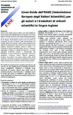 Linee Guida dell'EASE (Associazione Europea degli Editori Scientifici) per gli autori e i traduttori di articoli scientifici in lingua inglese