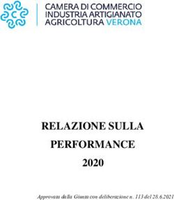 RELAZIONE SULLA PERFORMANCE - 2020 Approvata dalla Giunta con deliberazione n. 113 del 28.6.2021