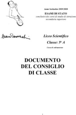 DOCUMENTO DEL CONSIGLIO DI CLASSE - Liceo Scientifico Classe: 5a A