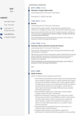 ESPERIENZA LAVORATIVA - unich