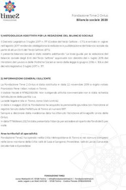 Fondazione Time 2 Onlus Bilancio sociale 2020