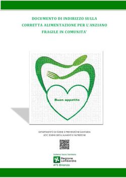 DOCUMENTO DI INDIRIZZO SULLA CORRETTA ALIMENTAZIONE PER L'ANZIANO FRAGILE IN COMUNITA' - Korian