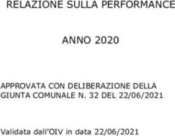 RELAZIONE SULLA PERFORMANCE ANNO 2020 - APPROVATA CON DELIBERAZIONE DELLA GIUNTA COMUNALE N. 32 DEL 22/06/2021 Validata dall'OIV in data ...