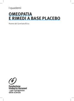 OMEOPATIA E RIMEDI A BASE PLACEBO - I quaderni Parere del Comitato Etico - Fondazione Umberto ...