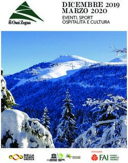 DICEMBRE 2019 MARZO 2020 - EVENTI, SPORT OSPITALITÀ E CULTURA