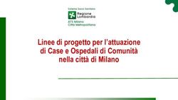 Linee di progetto per l'attuazione di Case e Ospedali di Comunit&agrave; nella citt&agrave; di Milano