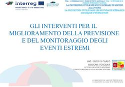 GLI INTERVENTI PER IL - MIGLIORAMENTO DELLA PREVISIONE E DEL MONITORAGGIO DEGLI - Interreg-maritime