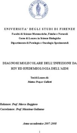 DIAGNOSI MOLECOLARE DELL'INFEZIONE DA HIV ED EPIDEMIOLOGIA DELL'AIDS