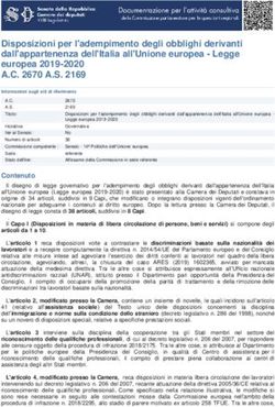Disposizioni per l'adempimento degli obblighi derivanti dall'appartenenza dell'Italia all'Unione europea - Legge europea 2019-2020 - A.C. 2670 ...