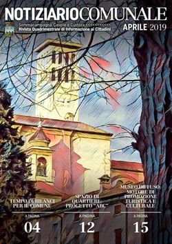 APRILE 2019 - MUSEO DIFFUSO: MOTORE DI PROMOZIONE TURISTICA E CULTURALE SPAZIO DI - Comune di Sommacampagna