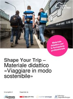 MATERIALE DIDATTICO "VIAGGIARE IN MODO SOSTENIBILE" - SHAPE YOUR TRIP-MYCLIMATE