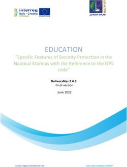 EDUCATION "Specific Features of Security Protection in the - Nautical Marinas with the Reference to the ISPS - Italy-Croatia