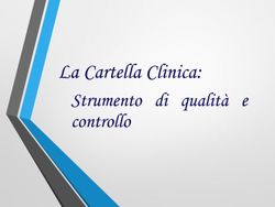 La Cartella Clinica: Strumento di qualità e controllo