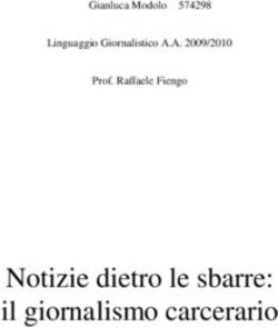 Notizie dietro le sbarre: il giornalismo carcerario - Gianluca Modolo 574298 Linguaggio Giornalistico A.A. 2009/2010 Prof. Raffaele Fiengo ...