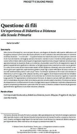 Questione di fili Un'esperienza di Didattica a Distanza alla Scuola Primaria - Erickson