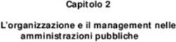 L'organizzazione e il management nelle amministrazioni pubbliche