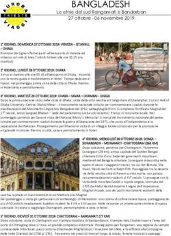 BANGLADESH Le etnie del sud Rangamati e Bandarban 27 ottobre - 06 novembre 2019 - Aurora Viaggi