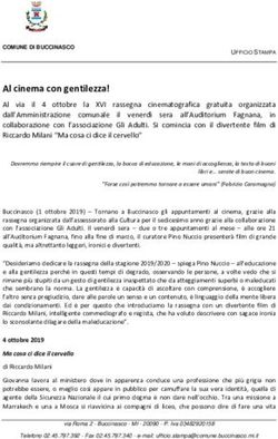 Al cinema con gentilezza! - Al via la XVI rassegna cinematografica gratuita organizzata - Comune di Buccinasco