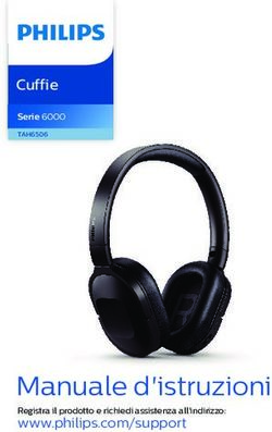 Manuale d'istruzioni www.philips.com/support Registra il prodotto e richiedi assistenza all'indirizzo