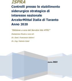 ISPRA Controlli presso lo stabilimento siderurgico strategico di interesse nazionale ArcelorMittal Italia di Taranto Anno 2020 "Edizione a cura ...