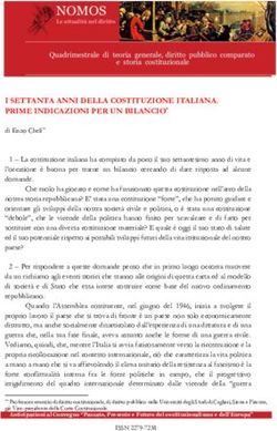 I SETTANTA ANNI DELLA COSTITUZIONE ITALIANA. PRIME INDICAZIONI PER UN BILANCIO* - Nomos