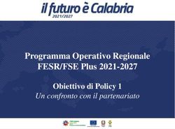 Programma Operativo Regionale FESR/FSE Plus 2021-2027 - Obiettivo di Policy 1 Un confronto con il partenariato