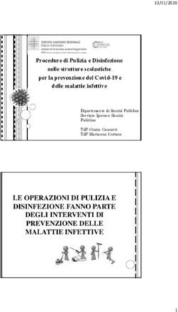 LE OPERAZIONI DI PULIZIA E DISINFEZIONE FANNO PARTE DEGLI INTERVENTI DI PREVENZIONE DELLE MALATTIE INFETTIVE - ITTS "O. Belluzzi