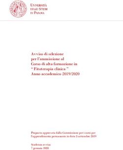 Avviso di selezione per l'ammissione al Corso di alta formazione in " Fitoterapia clinica " Anno accademico 2019/2020 - Proposta approvata dalla ...