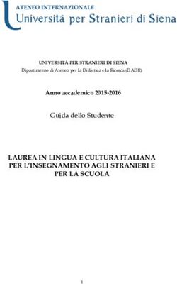 LAUREA IN LINGUA E CULTURA ITALIANA PER L'INSEGNAMENTO AGLI STRANIERI E PER LA SCUOLA - Guida dello Studente
