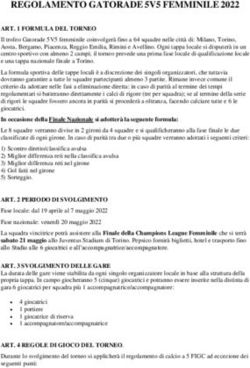 REGOLAMENTO GATORADE 5V5 FEMMINILE 2022