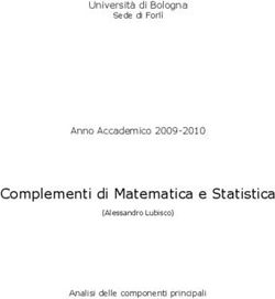 Complementi di Matematica e Statistica - Università di Bologna Anno Accademico 2009-2010