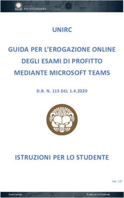 UNIRC GUIDA PER L'EROGAZIONE ONLINE DEGLI ESAMI DI PROFITTO MEDIANTE MICROSOFT TEAMS