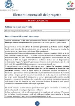 Elementi essenziali del progetto - SANA INFORMAZIONE - Amesci