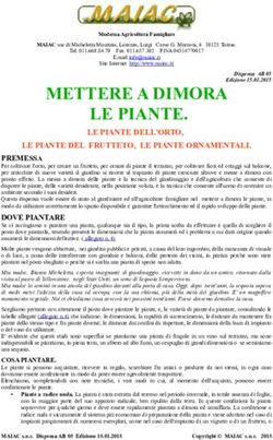 METTERE A DIMORA LE PIANTE - Maiac