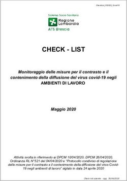 CHECK - LIST Monitoraggio Delle Misure Per Il Contrasto E Il ...