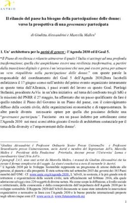 Il rilancio del paese ha bisogno della partecipazione delle donne: verso la prospettiva di una governance partecipata