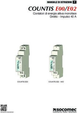 COUNTIS E00/E02 MANUALE DI ISTRUZIONI - Contatori di energia attiva monofase Diretto - Impulso 40 A - Socomec