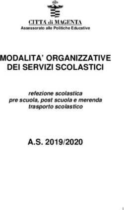 MODALITA' ORGANIZZATIVE DEI SERVIZI SCOLASTICI - A.S. 2019/2020 refezione scolastica pre scuola, post scuola e merenda trasporto scolastico ...