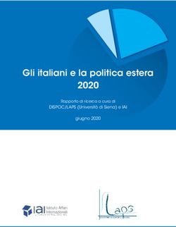 Gli italiani e la politica estera 2020 - DISPOC/LAPS (Universit&agrave; di Siena) e IAI giugno 2020 - IAI Istituto Affari ...