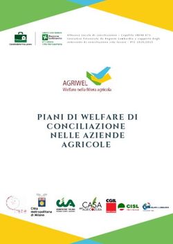 PIANI DI WELFARE DI CONCILIAZIONE NELLE AZIENDE AGRICOLE