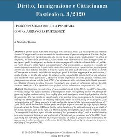 Diritto, Immigrazione e Cittadinanza Fascicolo n. 3/2020