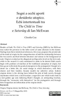 Sogni a occhi aperti e desiderio utopico. Echi intertestuali tra - UniCA Open Journals