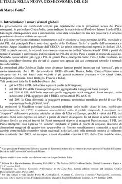 L'ITALIA NELLA NUOVA GEO-ECONOMIA DEL G20 - di Marco Fortis 1. Introduzione: i nuovi scenari globali