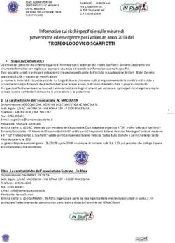 TROFEO LODOVICO SCARFIOTTI - Informativa sui rischi specifici e sulle misure di prevenzione ed emergenze per i volontari anno 2019 del