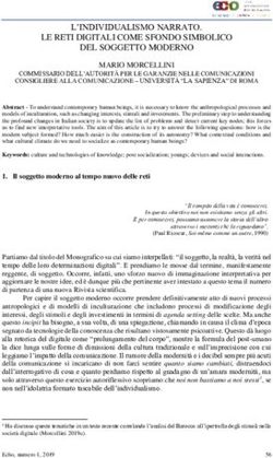 L'INDIVIDUALISMO NARRATO. LE RETI DIGITALI COME SFONDO SIMBOLICO DEL SOGGETTO MODERNO